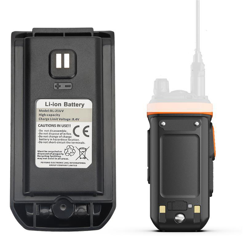 BL-21UV Baofeng UV-21 Pro แบตเตอรี่ Li-ion ของแท้ความจุสูง Type-C ชาร์จใช้ได้กับ V2 UV21Pro UV-21วิทยุสองทาง