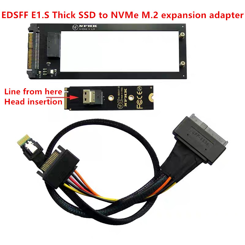 P5801X EDSFF E1. S Thick SSD to NVMe M.2 Expansion Adapter