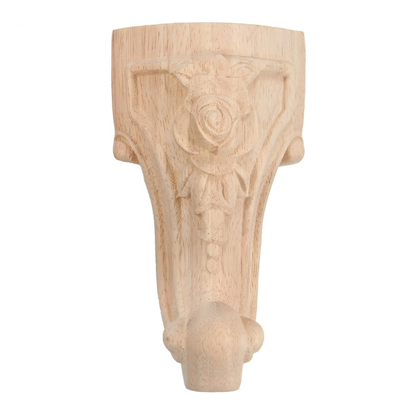 8/4/1PCs 10x5.5cm 유럽 스타일 단단한 나무 조각 가구 발 다리 TV 캐비닛 좌석 피트