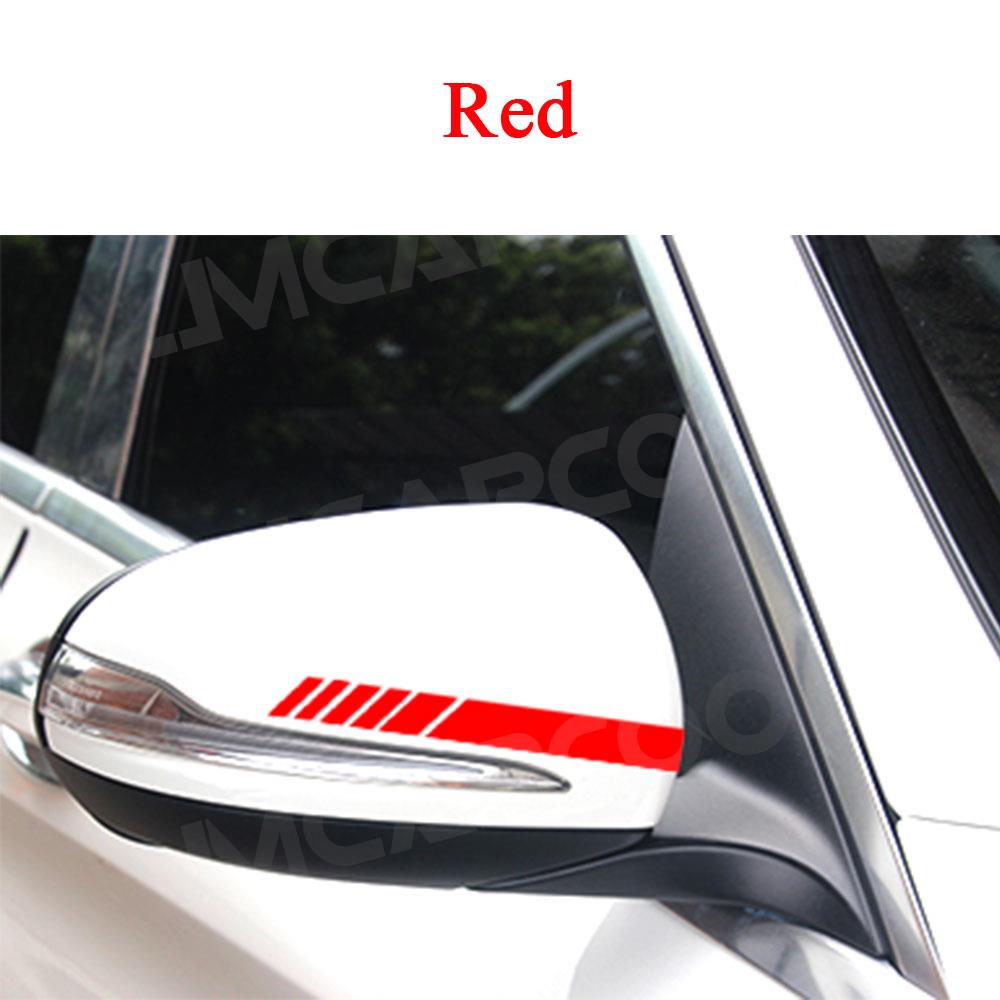 Xe Accessorie Chiếu Hậu Miếng Dán Mặt Decal Sọc Tự Làm Thân Cây Viền Miếng Dán Trang Trí Bên Ngoài Cho Đa Năng Ô Tô Xe 2 Chiếc