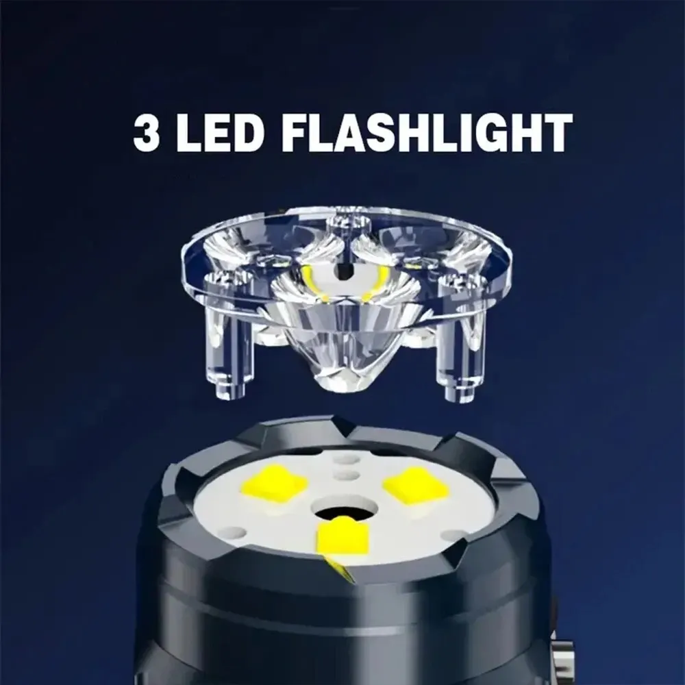 Dreiäugige Monster-Taschenlampe, Nachtwanderung, tragbar, blendend, starker Magnet, Stroboskop-Beleuchtung, kleine Monster-LED-Taschenlampe