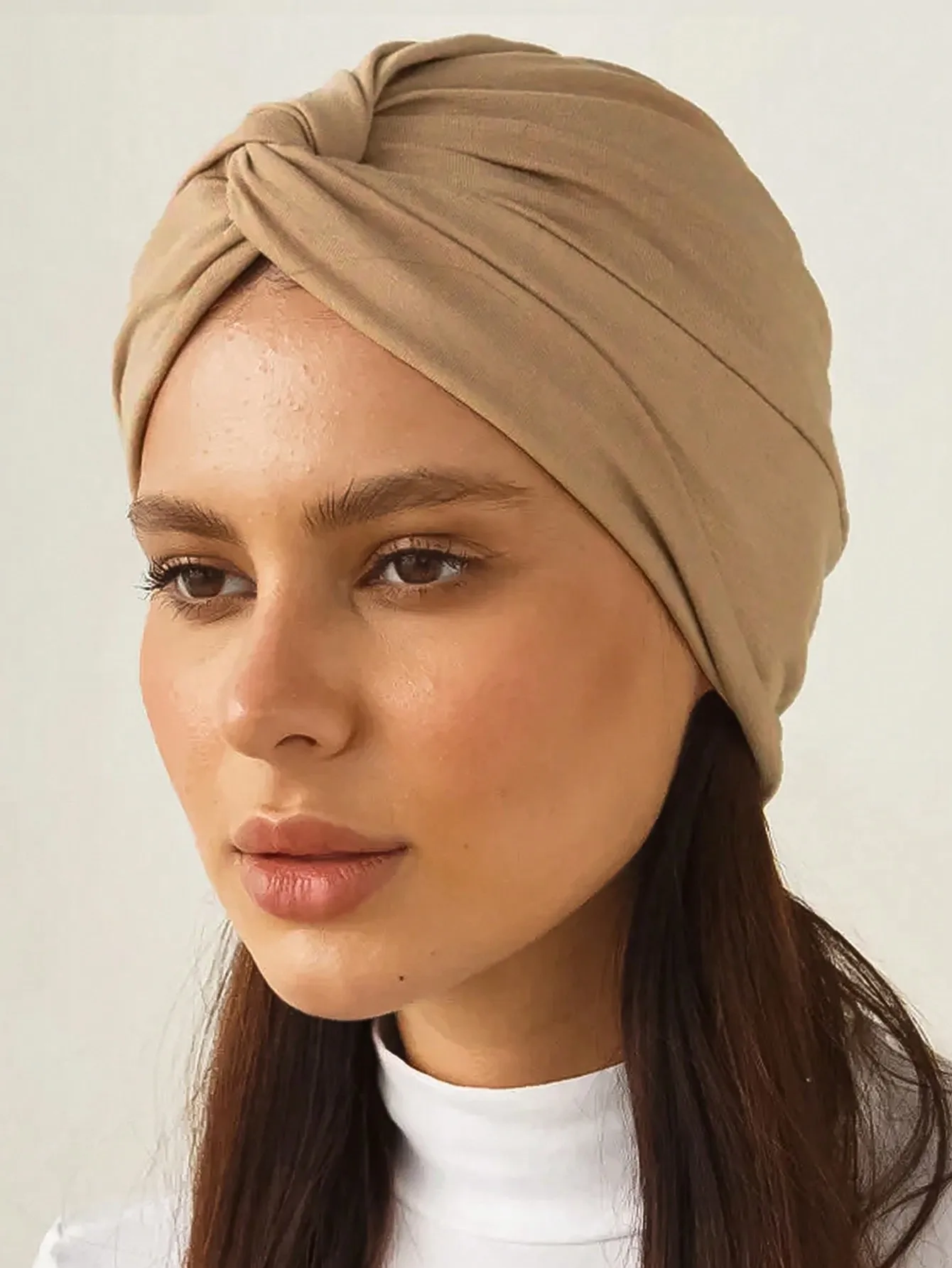Miękki elastyczny Ramadan muzułmański hidżab czapki moda damska chusta na głowę jednokolorowa pielęgnacja włosów Turban Bonnet czapka do chemioterapii