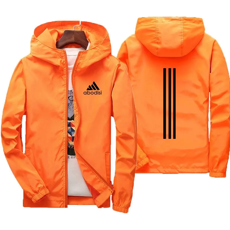 Nueva chaqueta informal a prueba de viento para hombre, ropa deportiva con cremallera para montar al aire libre, abrigo deportivo Parker de moda para hombre, Sudadera con capucha para mujer