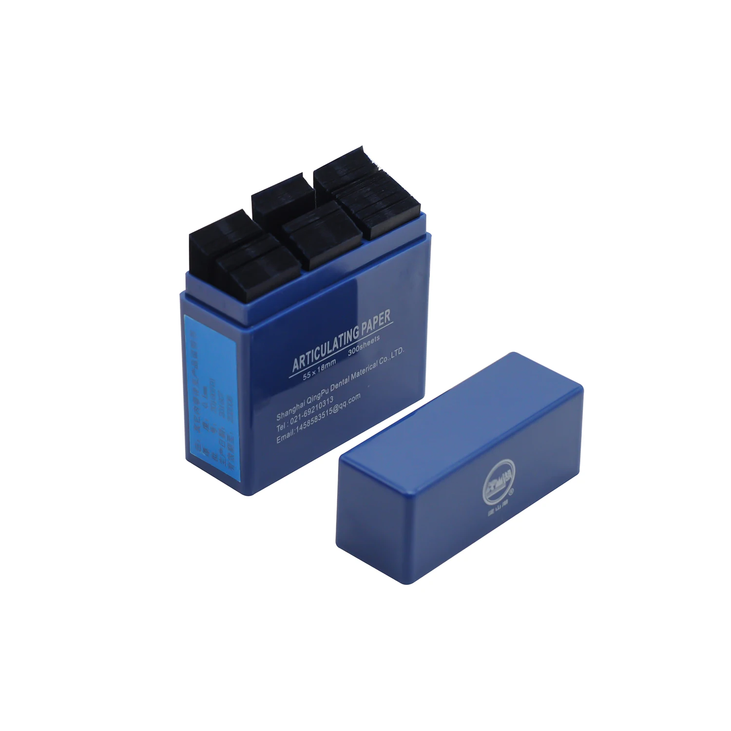 300 Vellen Dental Lab Scharnierende Papier Dual Kleur Rood Blauw 55x18mm Bite Mark Strips Tanden Occlusie controle Tandarts Gereedschap