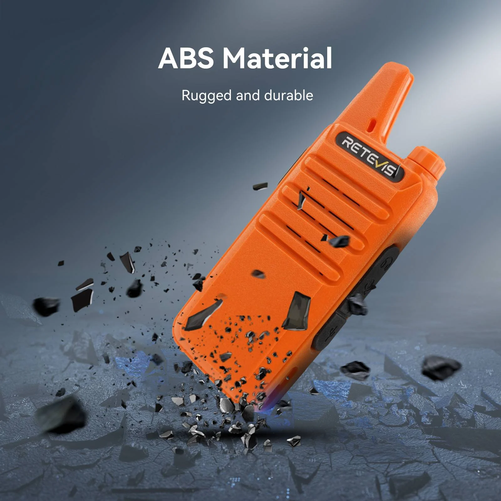 RETEVIS RT622/RT22 2 Stück Mini Orange tragbares Zwei-Wege-Radio PMR 446 Walkie-Talkie mit PTT für Jagdcafé