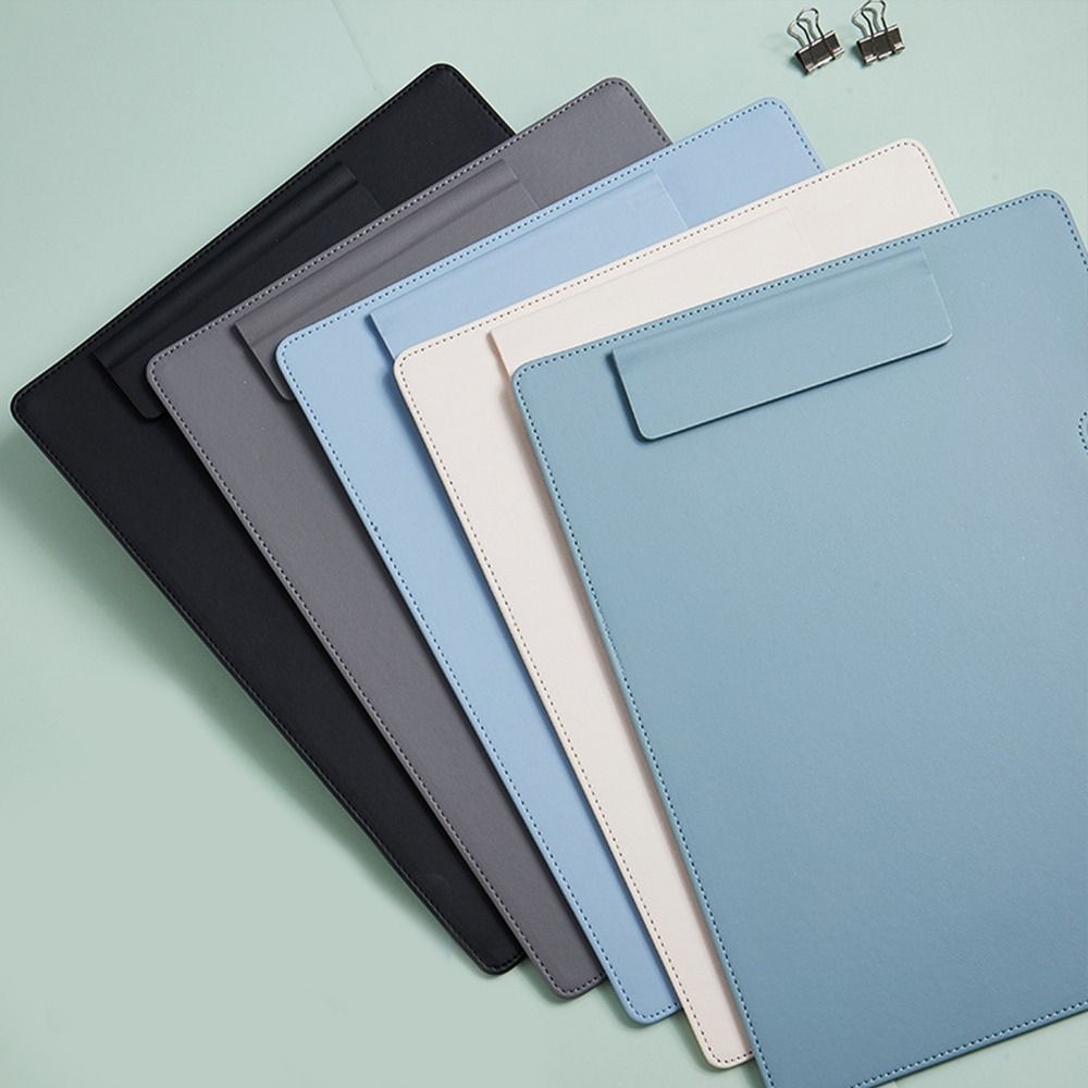 A4 Leather Business Pad Folder Board Exam Writing Board Pad Board Special Clip Book Stationery Writing Pad Cardboard Signature