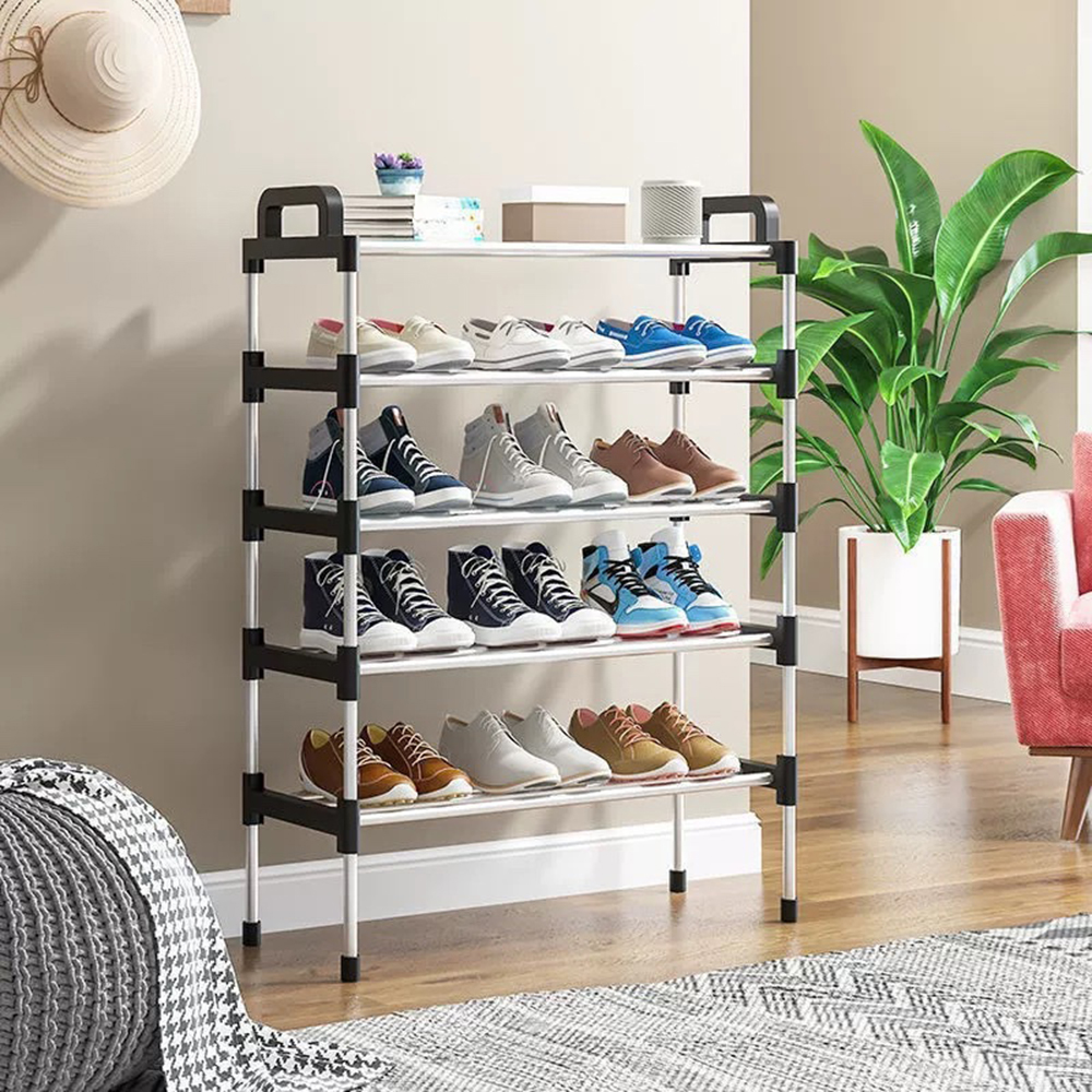 Simples sapato rack multi camada à prova de poeira porta do agregado familiar sapato armário armazenamento economia espaço montagem de pequena sapateira