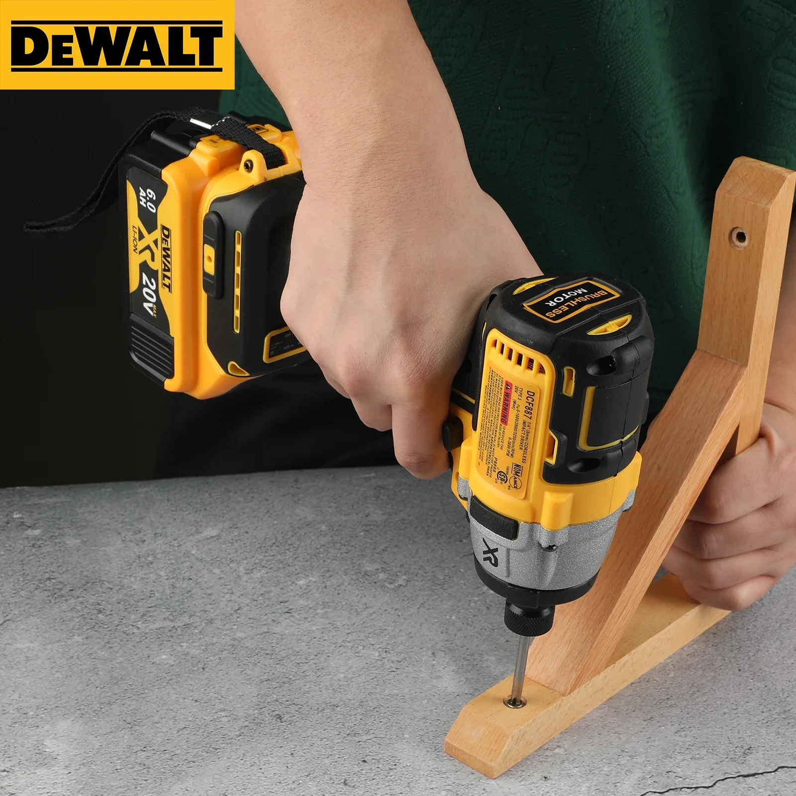 DeWalt DCF887 ไขควงไร้สายBrushless 205N.mไฟฟ้าผลกระทบสว่านกระแทกไฟฟ้าสําหรับDewalt 20Vแบตเตอรี่
