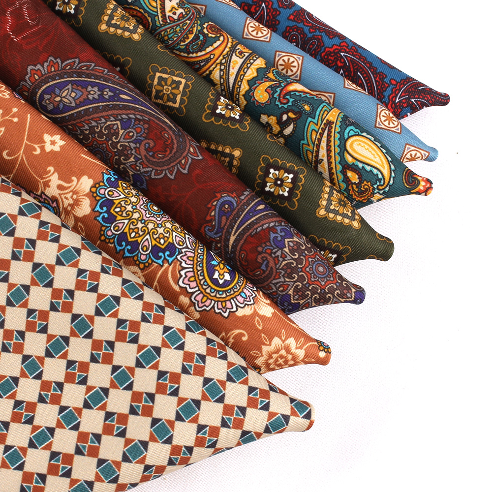 새로운 인쇄 포켓 스퀘어 꽃 가슴 수건 페이즐리 정장 손수건 신사 Hankies 남자 손수건 포켓 타월 선물