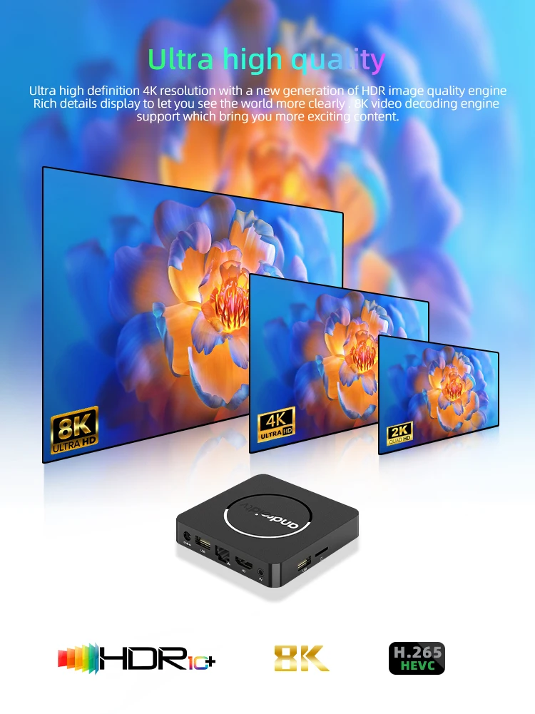 Q1 atv android 13 8k hdr smart tv box allwinner h313 2gb16gb duplo wifi bt5.0 set top box media player estéreo surround youtube
