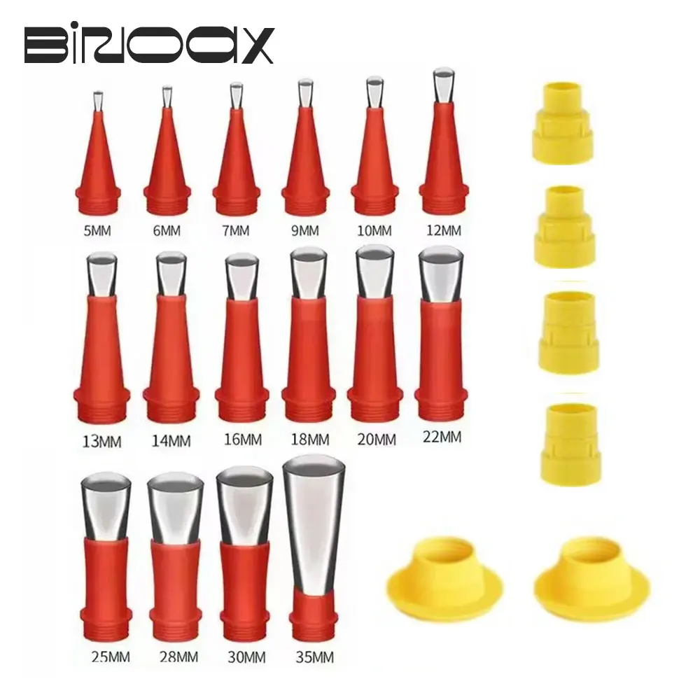 22 Pcs Stainless Steel Caulk Nozzle Applicator with Base Caulking Finisher Sealant Finishing Tool For Kitchen Bathroom