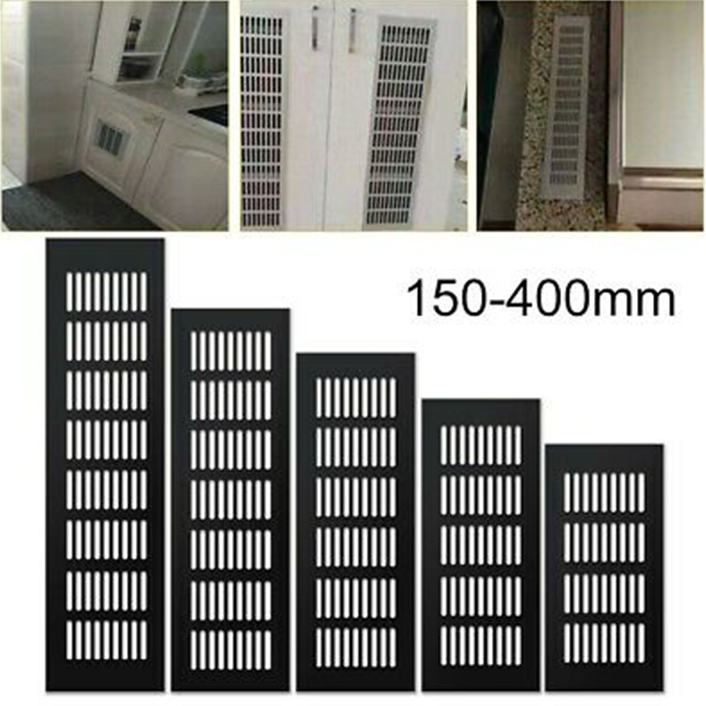 100 mm Schrank-Entlüftungsgitter, Kleiderschrank-Entlüftungsgitter, Aluminium, rechteckige Lüftungsabdeckung, Möbel, atmungsaktives Loch