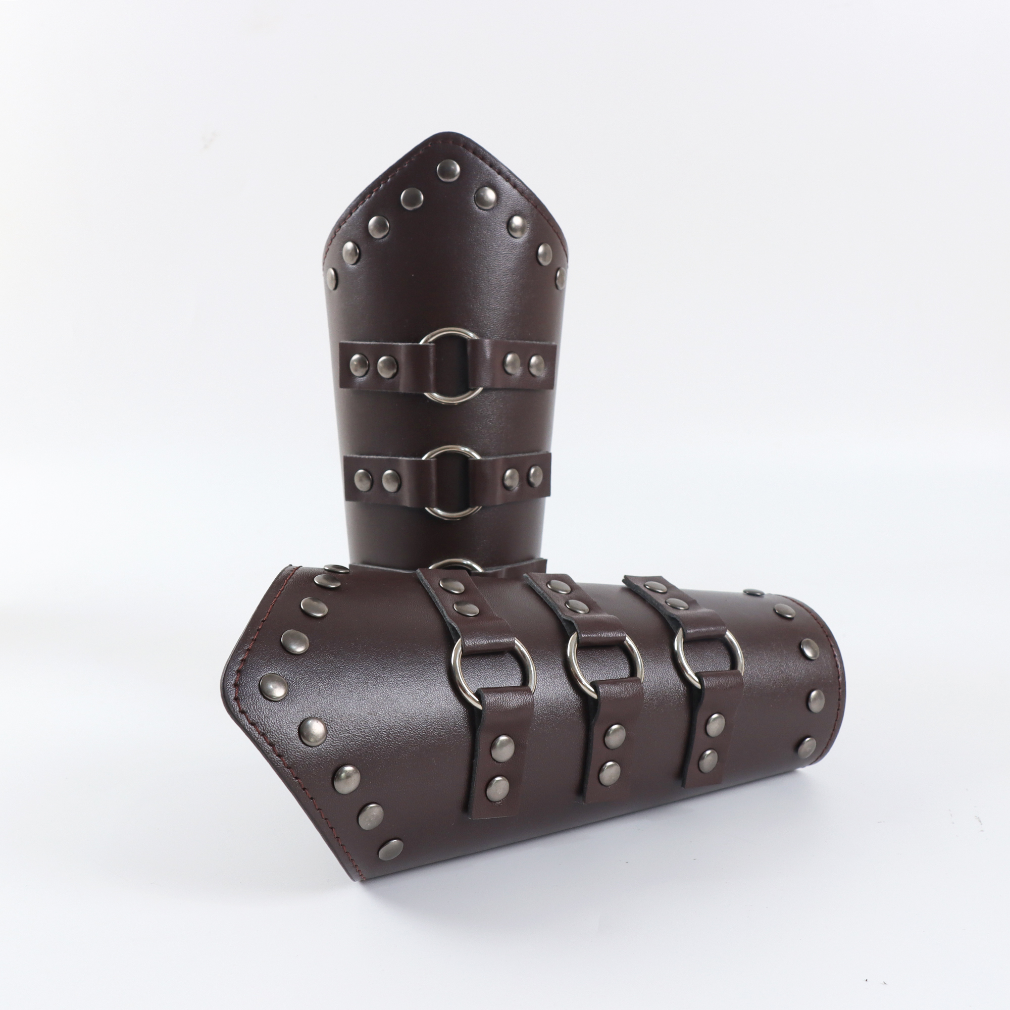 Medieval Men Cosplay Arm Warmers Lace-up Vintage Pirate Knight Gauntlet Wristband Bracer Adjustable Accessories