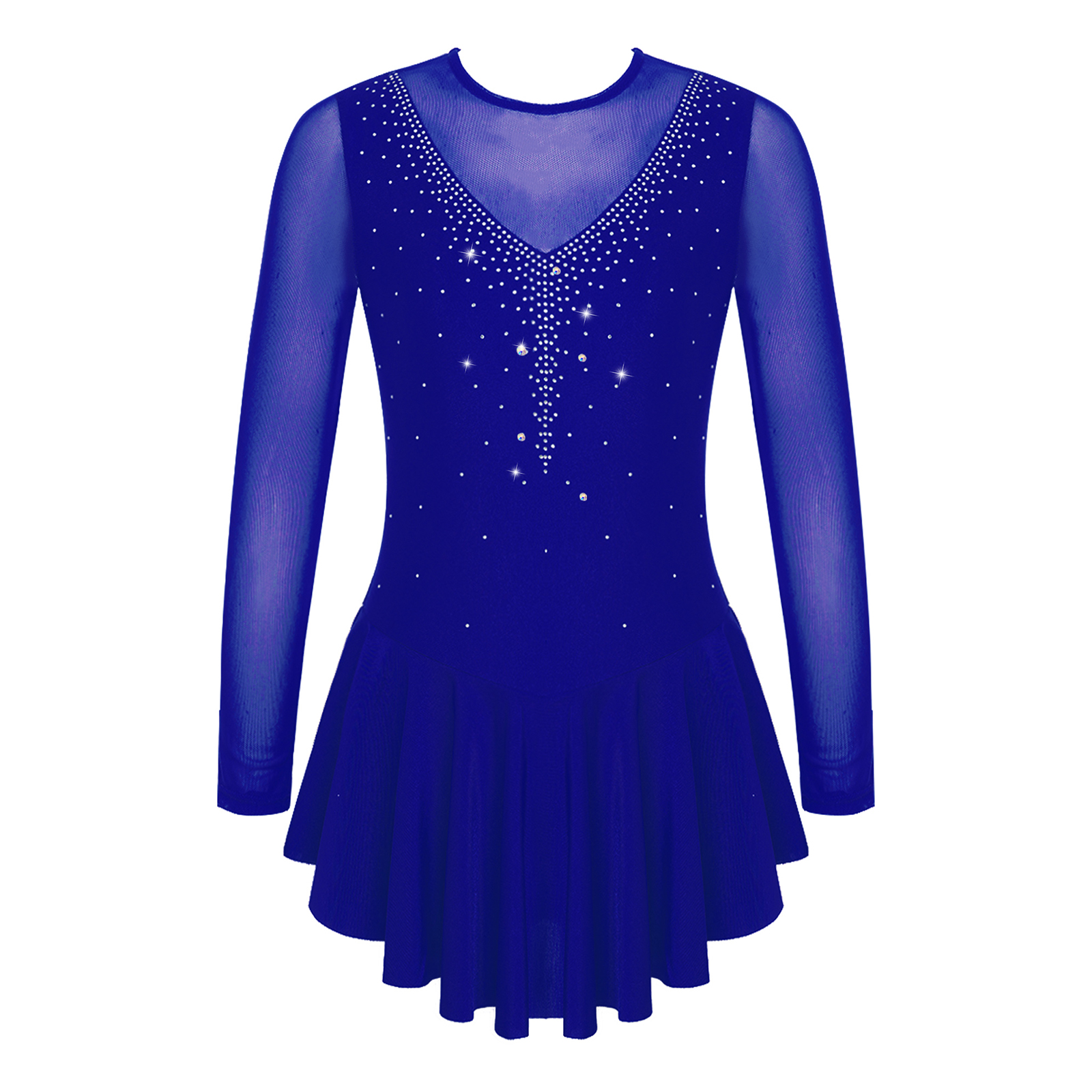 Kinder Mädchen Rhythmische Gymnastik Ballett Lyrische Tanzkostüme Glänzende Strass Künstlerische Eiskunstlaufkleid Enge Kleidung