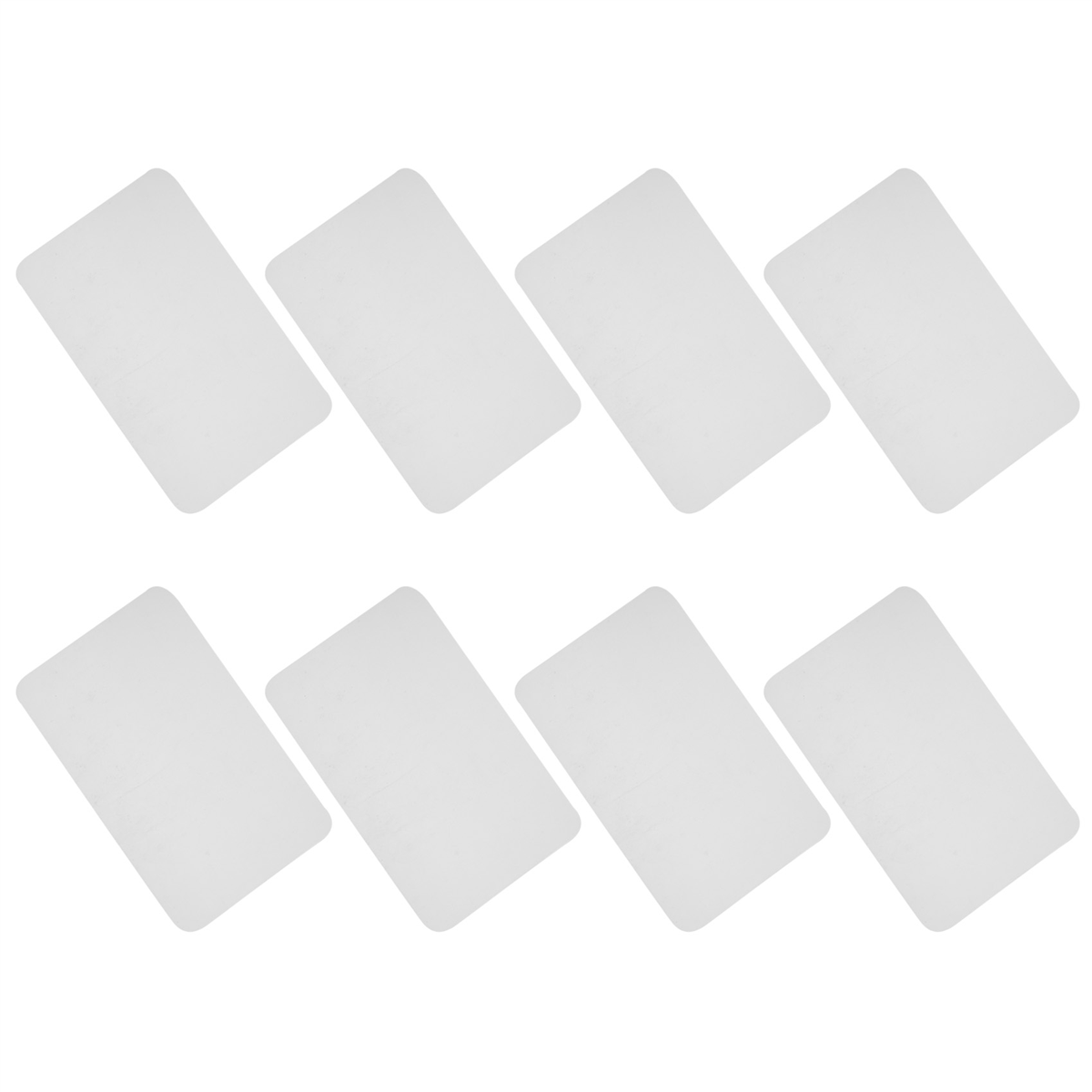 Conjunto de 8 tapetes transparentes laváveis, branco, mesa de jantar, plástico, antiderrapante, calor