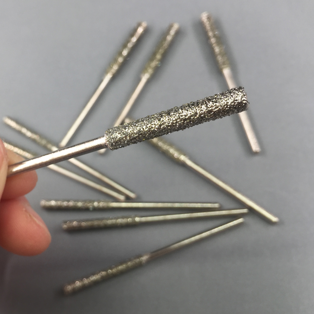 5 ชิ้น 46 #   Shank 4 มม.5 มม.บด Burr 80 มม.-ยาวบด Bits หินโลหะ Peeling Point เพชร Burr ตัด Bits
