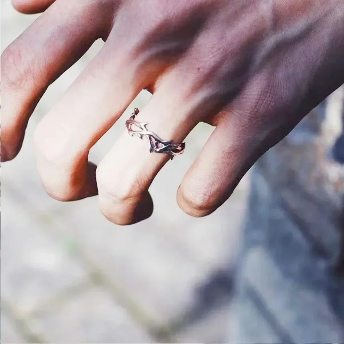 Anillos divididos clásicos Punk, anillos ajustables simples de acero inoxidable para mujeres, hombres, parejas, accesorios de joyería