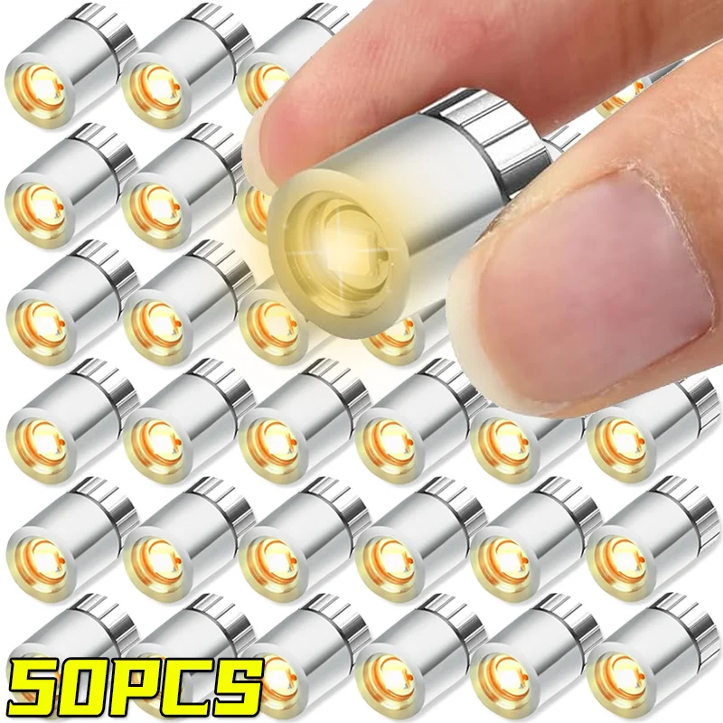 10/50 Uds Mini luz LED pequeña bombilla luces coloridas lámparas alimentadas por batería para linterna artesanía iluminación pequeña decoración luminosa
