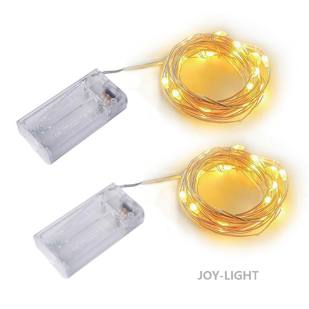 10 Chiếc Chạy Bằng Pin Đèn 5M LED Bar Ánh Sáng Sinh Nhật Dây Đồng Chặn Ánh Sáng Thanh Tự Làm Đám Cưới trang Trí Tiệc
