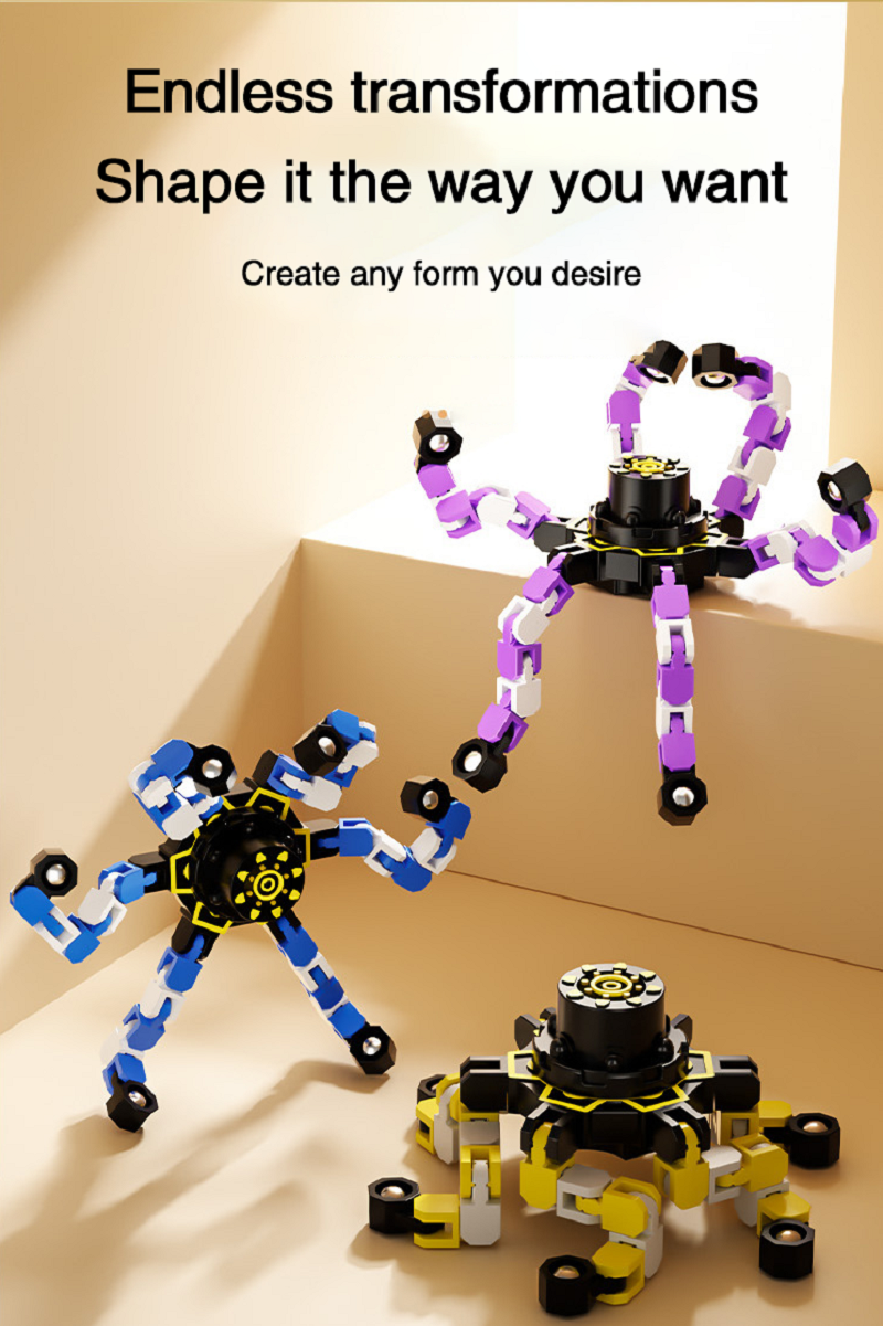 Transformable Fidget Spinner Stress Relief zabawka sensoryczna palec Gyro kreatywna zabawka dekompresyjna dla dzieci i dorosłych prezent