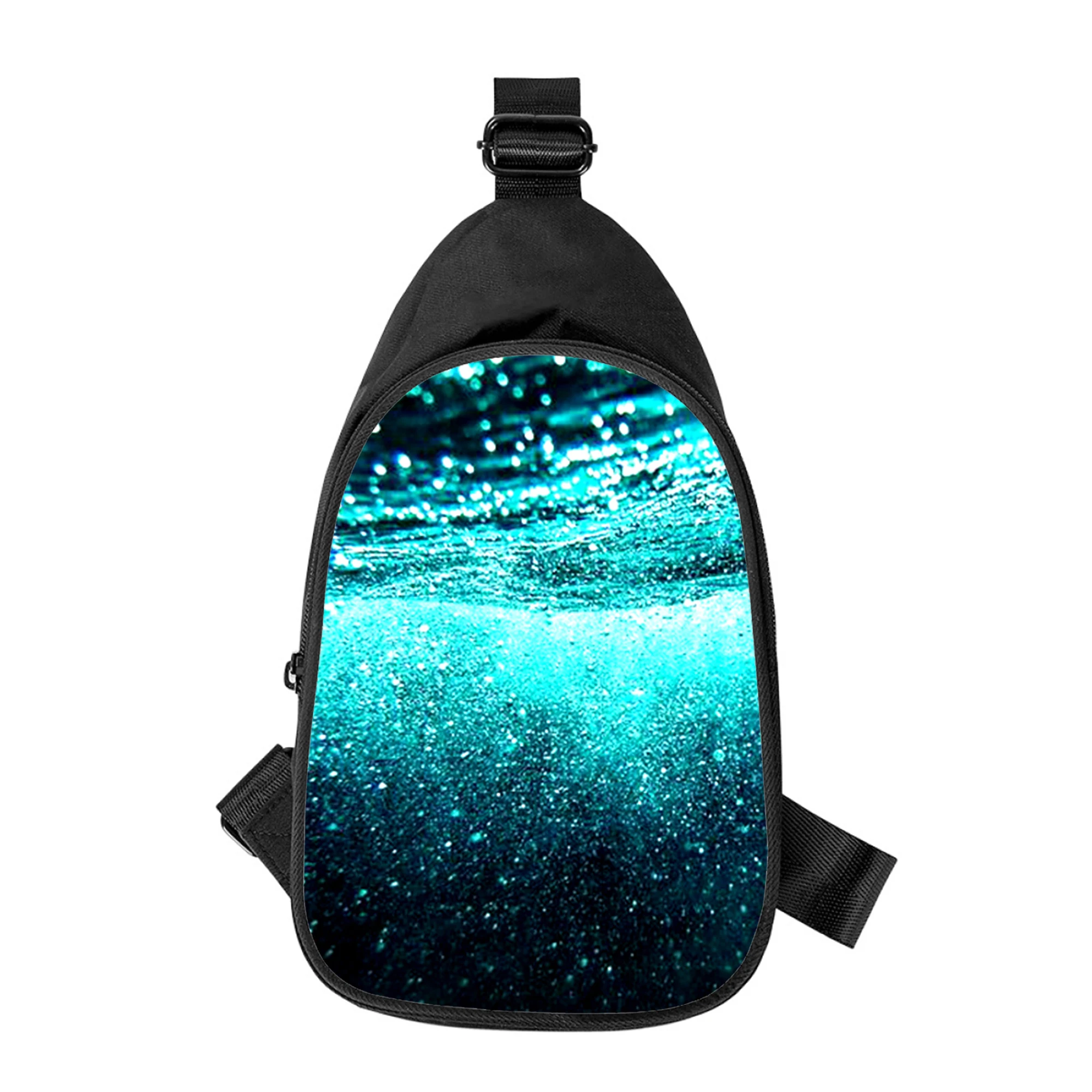 Strand Meer Landschaft 3D-Druck neue Männer Kreuz Brusttasche diagonal Frauen Umhängetasche Ehemann Schule Taille Pack männliche Brust Pack