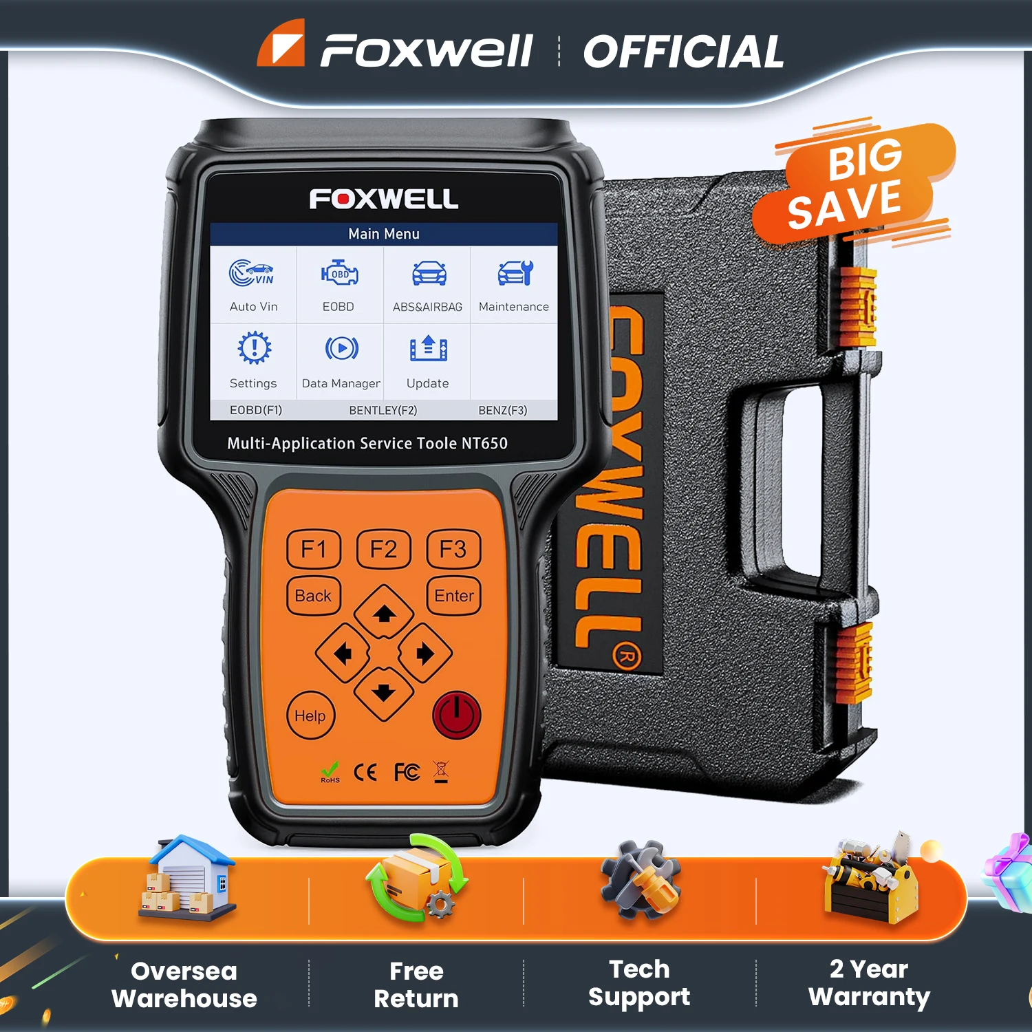 FOXWELL NT650 Elite Автомобильный сканер OBD2 Диагностические инструменты ABS SRS Считыватель кодов EPB TPMS DPF BRT Сброс масла OBD2 Автомобильный сканер