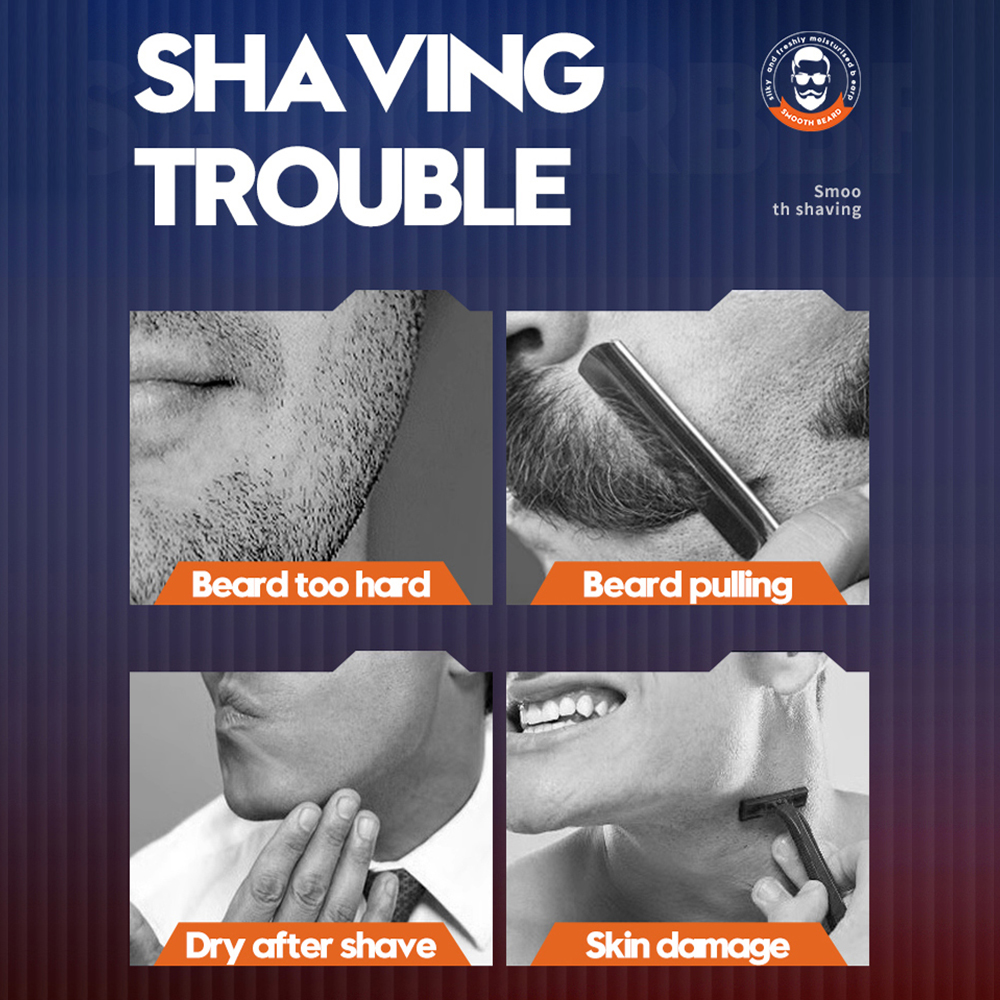 Scheergelschuim Zachte hydraterende scheercrème voor verfrissende reiniging Verzachtende baardschuim Scheergel voor mannen