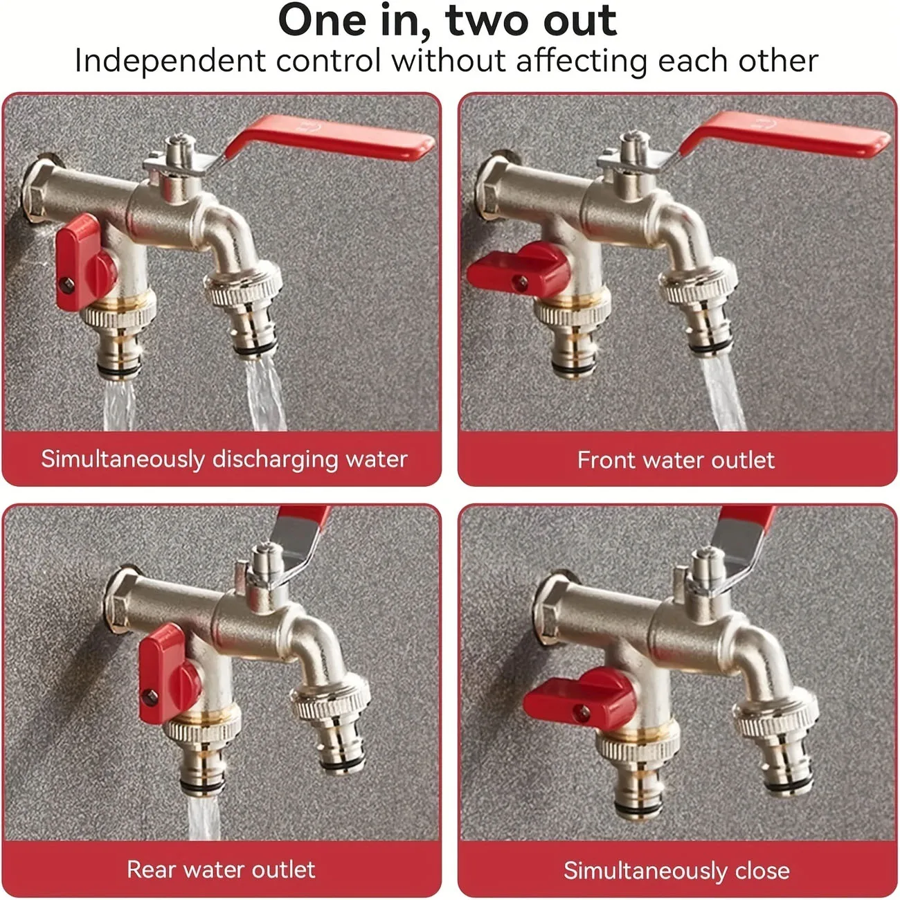 Garden Tools Brass Water Faucet 1/2" Outside & Inside Used Easy Turn On/Off Lever Handle Watering Supply Taps Ball Valve