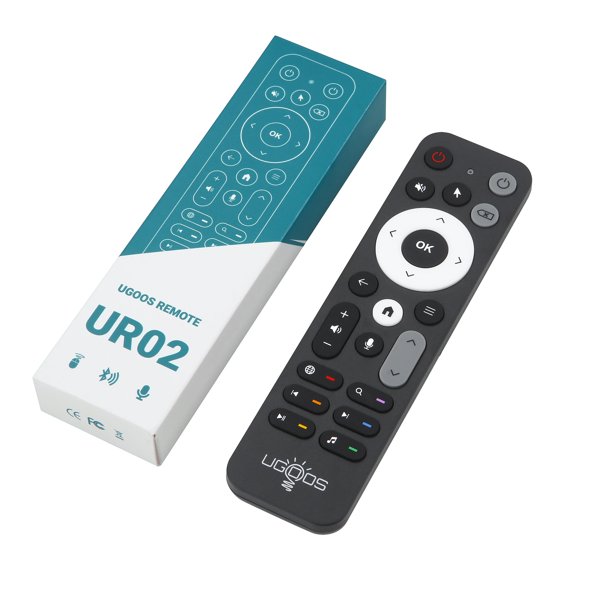 UGOOS UR02 Bluetooth BT reemplazo de Control remoto para Ugoos TOX1 TOX3 TOX4 AM8 PRO AM6B PLUS X4 X4Q Cube Pro caja de TV adicional