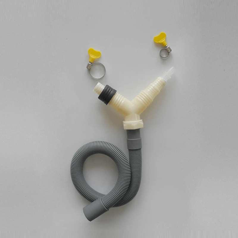 Adaptador en T de drenaje, accesorio de tubería de drenaje para lavadora, secadora, drenaje con manguera de drenaje extendida