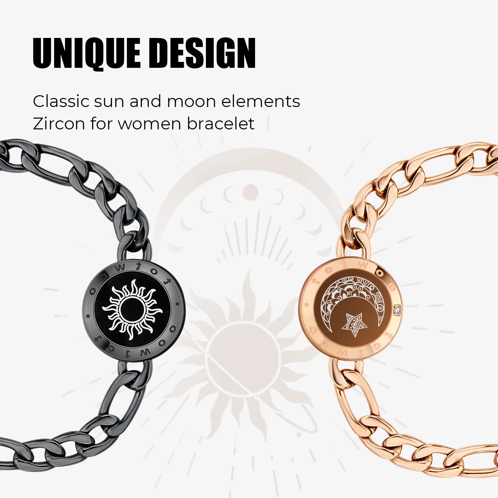 Totwoo pulseiras de toque de relacionamento de longa distância, presente de aniversário de casal, joias inteligentes Bluetooth com suporte para aplicativo iOS Android