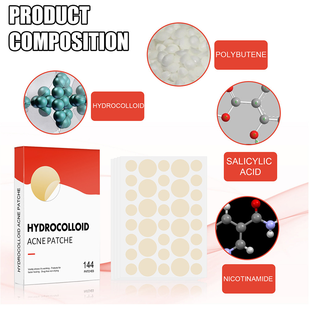 144 pz/set Viso Cura Della Pelle Acne Brufolo Patch 2 Formati Invisibile Guarigione Professionale Assorbente Spot Adesivo di Copertura per Le Donne Degli Uomini