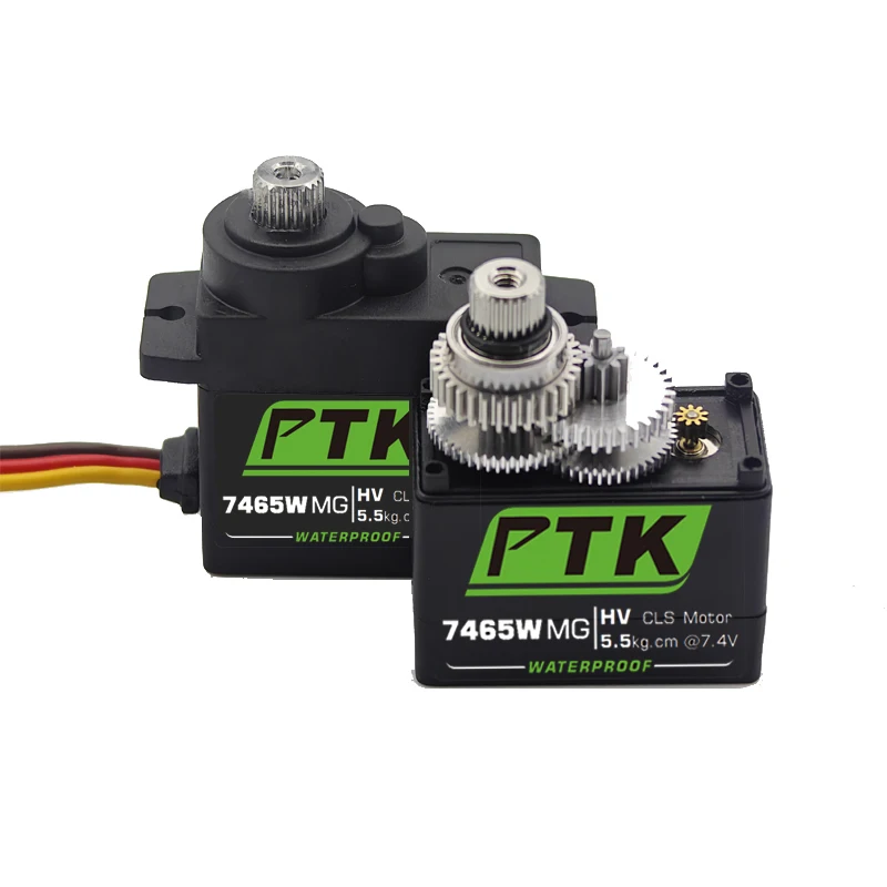PTK 7465W MG 9g digital servo Metal gear waterproof HV 5kg fixed wing RC Car Helicopter Robot servo 180° 1/8 servo