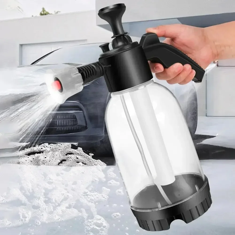 Bomba de mano pulverizador de espuma, lavadora neumática, espuma de nieve, botella de Spray de alta presión para lavado de coches, limpieza del hogar del coche, Amagi, 2L