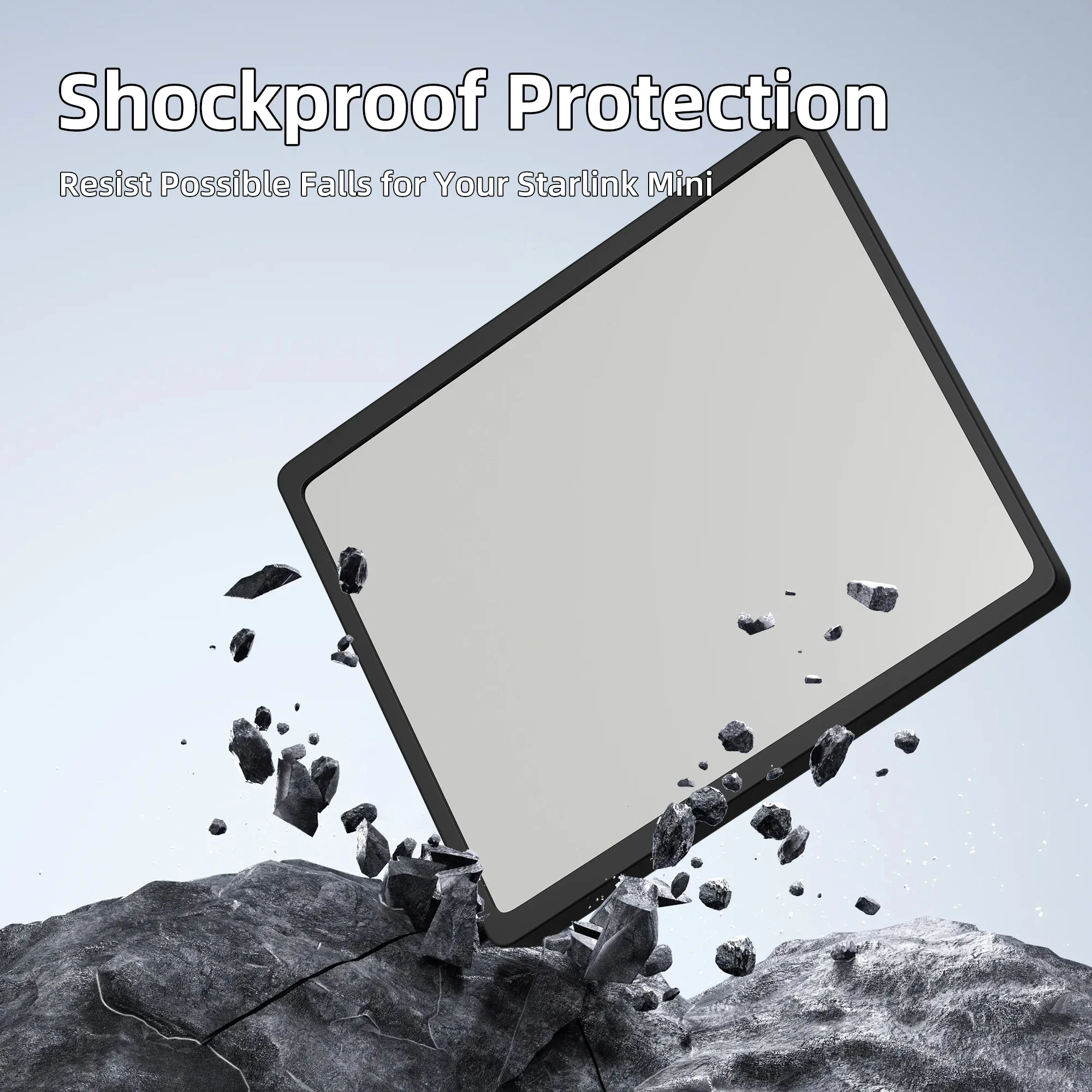 Starlink mini capa protetora de silicone luquid para mini starlink prato antena protetor preto com anti-reflexo