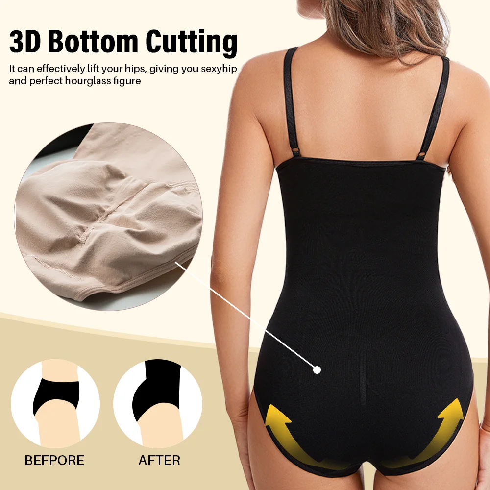Ropa moldeadora adelgazante para mujer, levantador de glúteos adelgazante sin costuras, prenda modeladora de cuerpo completo, mono liso con entrepierna abierta, trajes de cuerpo elásticos altos