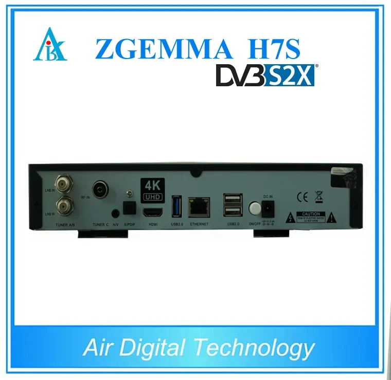 Decodificador de tv digital satélite 4K twin dvb s2x + dvb c/t2 zgemma h7s