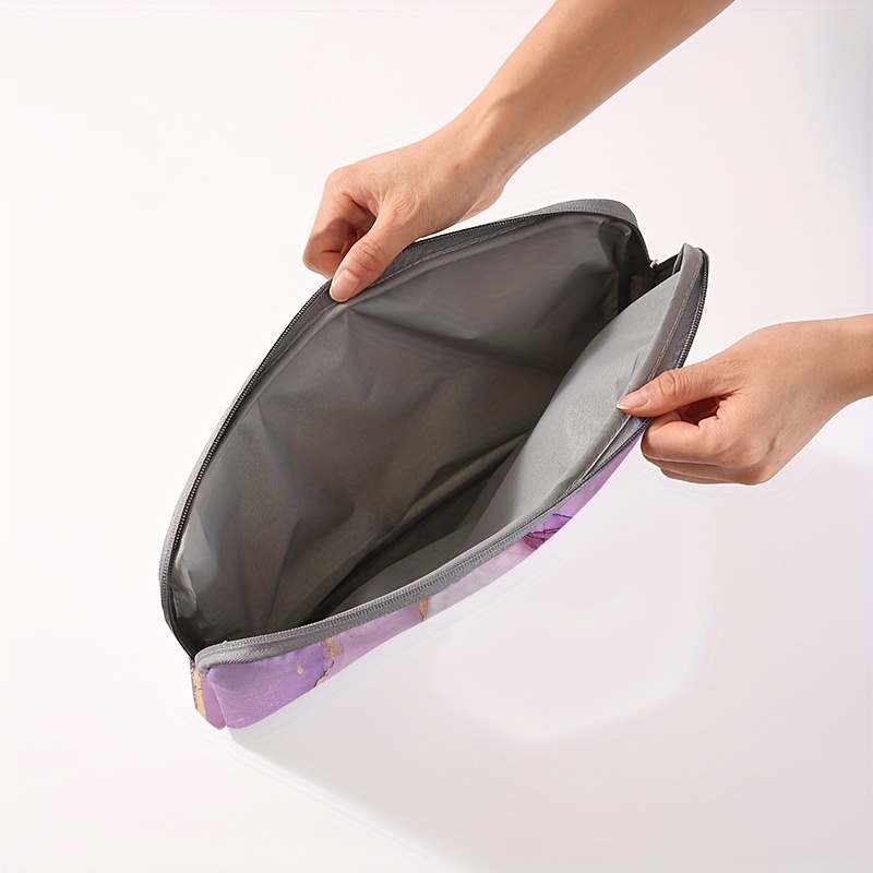 1-piece set, marble print pattern laptop bag, briefcase, suitable for 14 inch laptops, fixed laptop bag