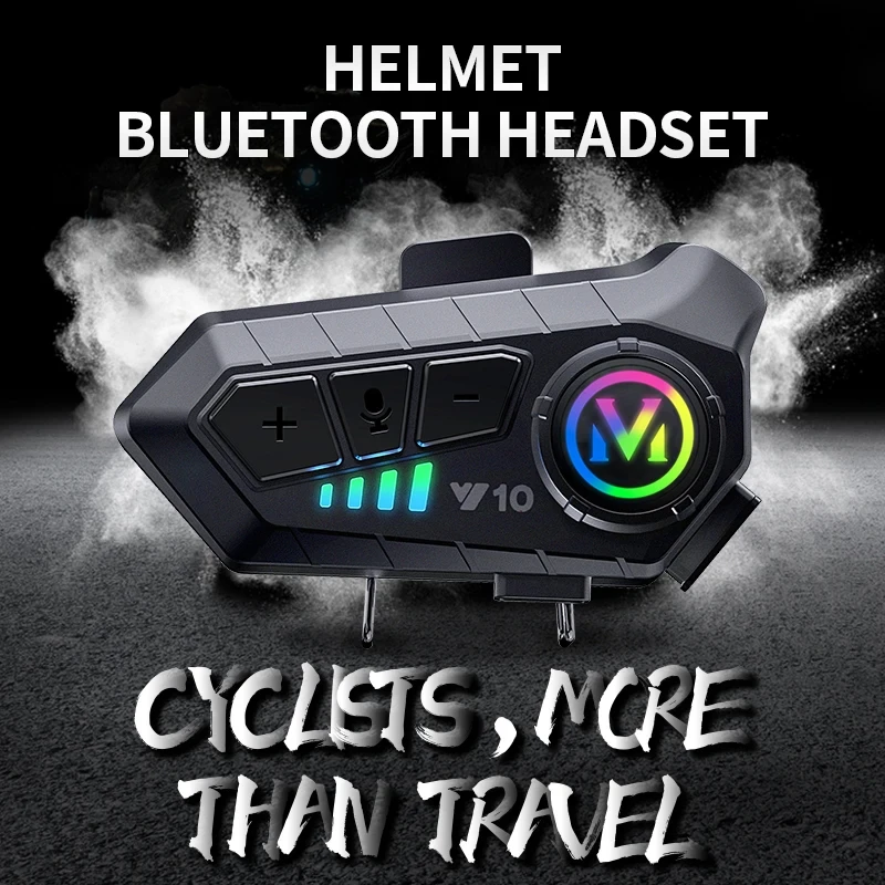 Auricolari Bluetooth per casco Y10 Auricolari per moto con riduzione del rumore impermeabile Auricolari per casco Mac morbidi
