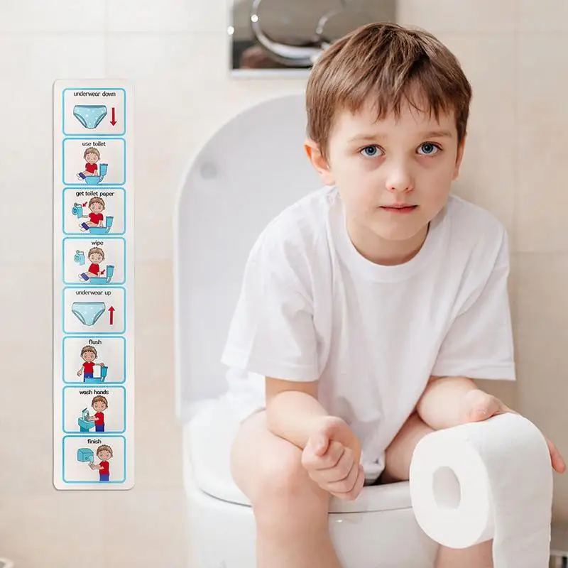 Potty Training Visual Schedule Toilet Chart Schedule Sticker Cards For Visual Aid Special Ed Speech Delay bambini Non orali