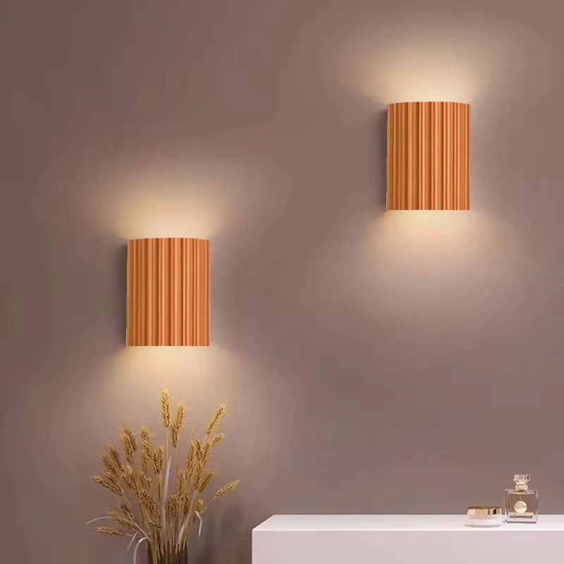 Macaron LED Wall Lamp Resin Home Decor Oprawy ścienne Luksusowy wystrój domu Kinkiet ścienny do salonu Lampka nocna do przedpokoju