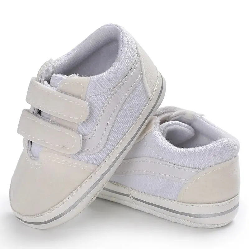 Meckior Baby płócienne trampki klasyczne prążki Casual Baby Boy buty dziewczęce antypoślizgowe miękkie pierwsze chodziki niemowlę niemowlę niemowlę buty Unisex