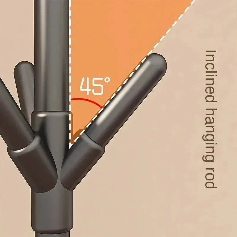 Tree Branch Coat Rack – Mobile Freestanding Hanger Stand for Clothes & Hats, Hallway & Living Room