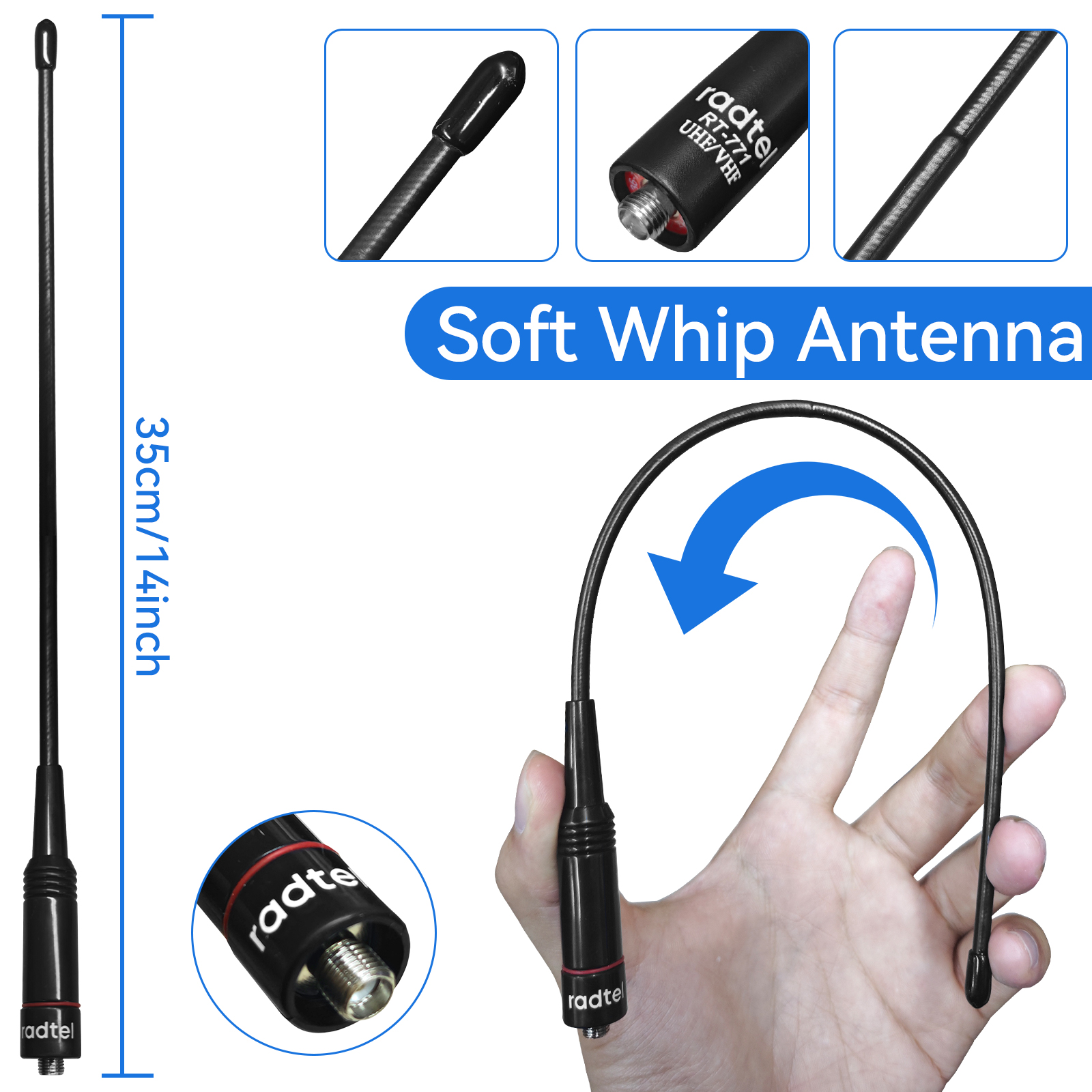 Radtel RHD-771S Tri-Band 144//220/430Mhz voor Rt-4D Rt-470 Rt-900 Rt-470x RT-860 RT-860G RT-880 walkie talkie