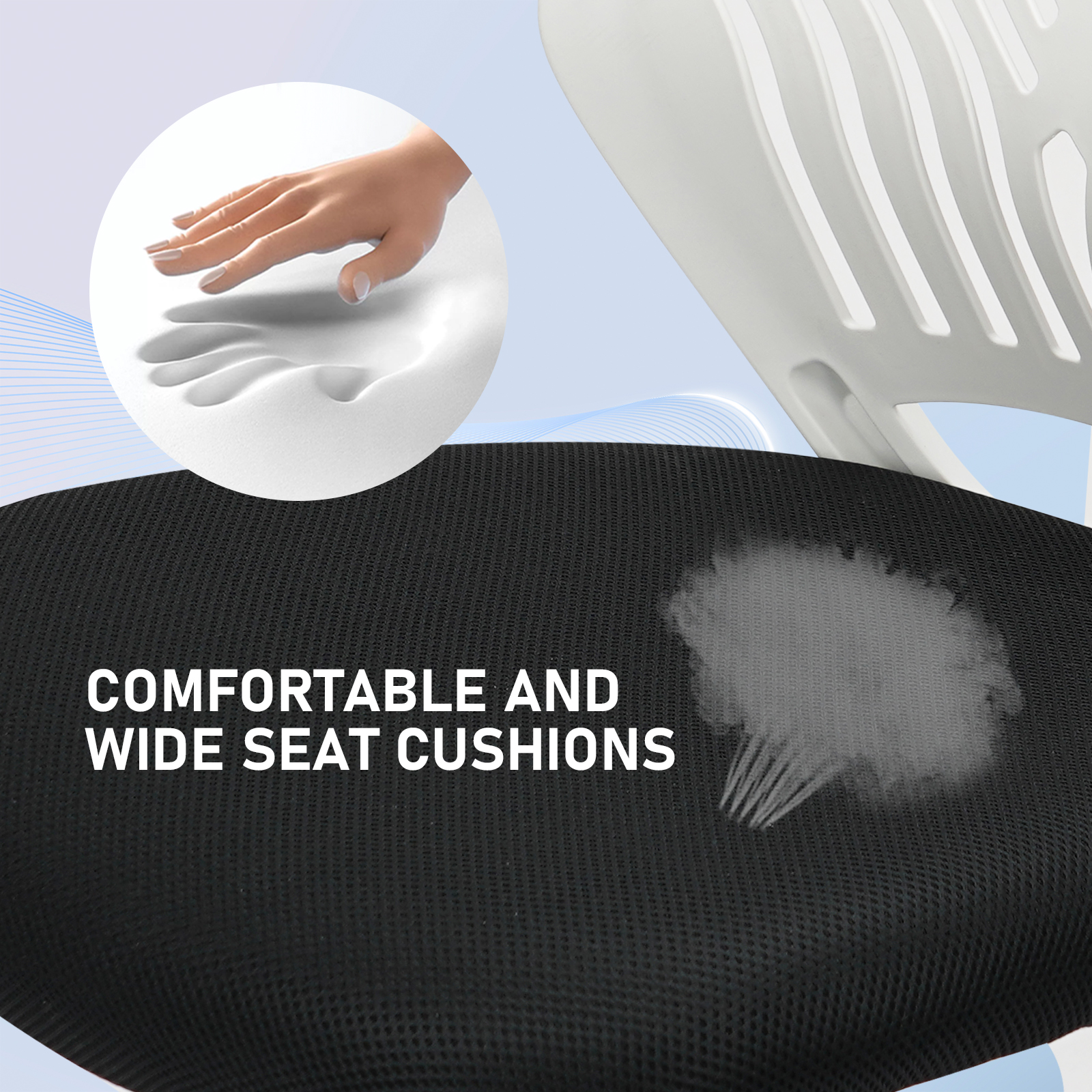 Chaise de bureau durable, chaise de bureau pivotante, hauteur réglable, siège rembourré, chaise ergonomique