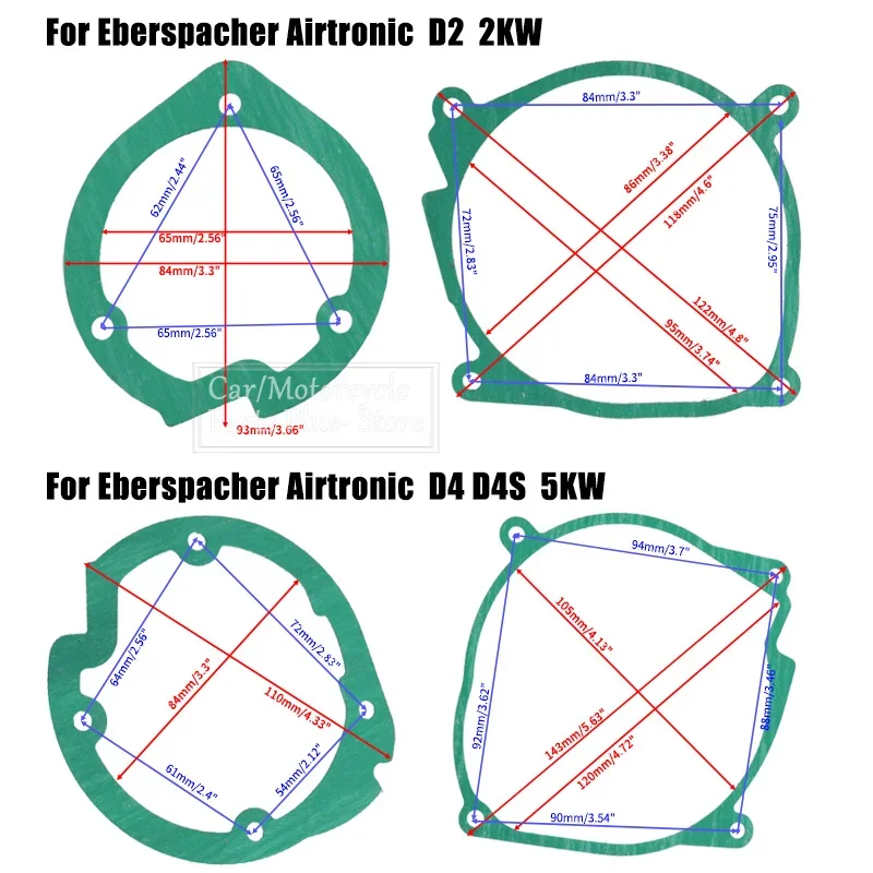 1/5/10 個 2KW 5KW ディーゼルパーキングヒーターバーナー燃焼室ガスケット 252069060001   Eberspacher Airtronic D2 D4 D4S に適合