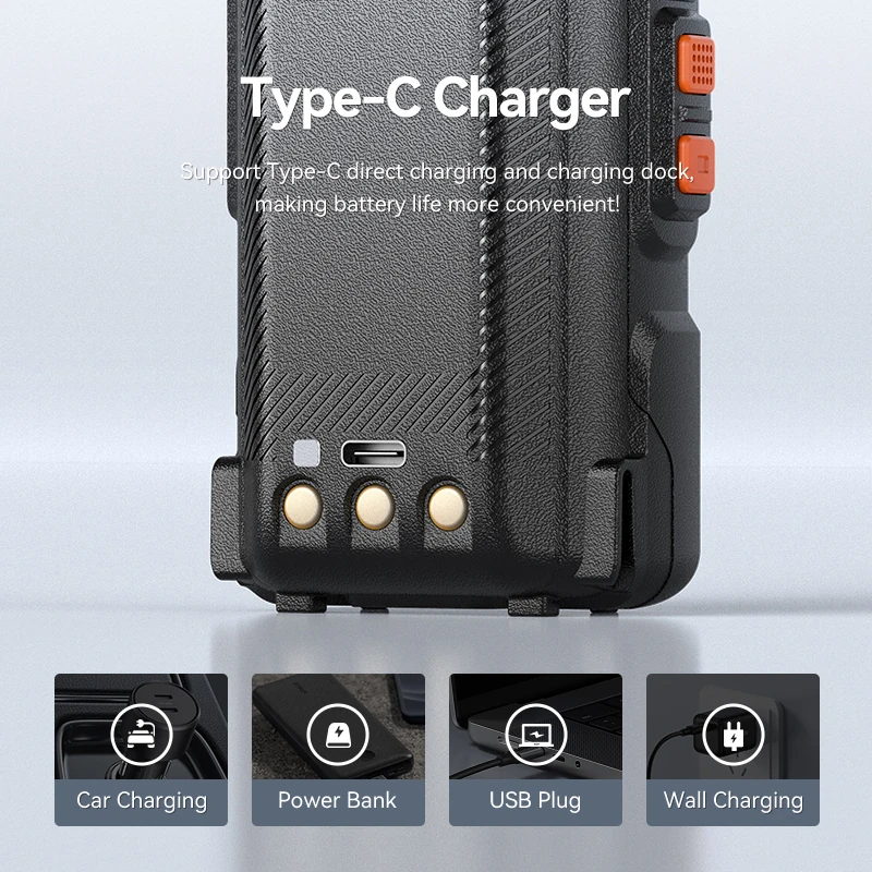 BAOFENG เครื่องรับส่งวิทยุ UV-K6, วิทยุสื่อสารแบบคลื่นความถี่เต็มรูปแบบไร้สาย Type-C ความถี่ในการคัดลอกแบบพกพาได้ไกล UHF VHF