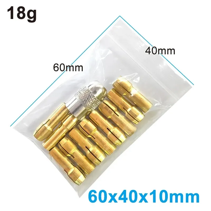 11pc Messing futter Silber mutter elektrische Schleif bohrmaschine Klemme Mini-Bohrer Spannfutter Elektrowerkzeug-Zubehör-Set