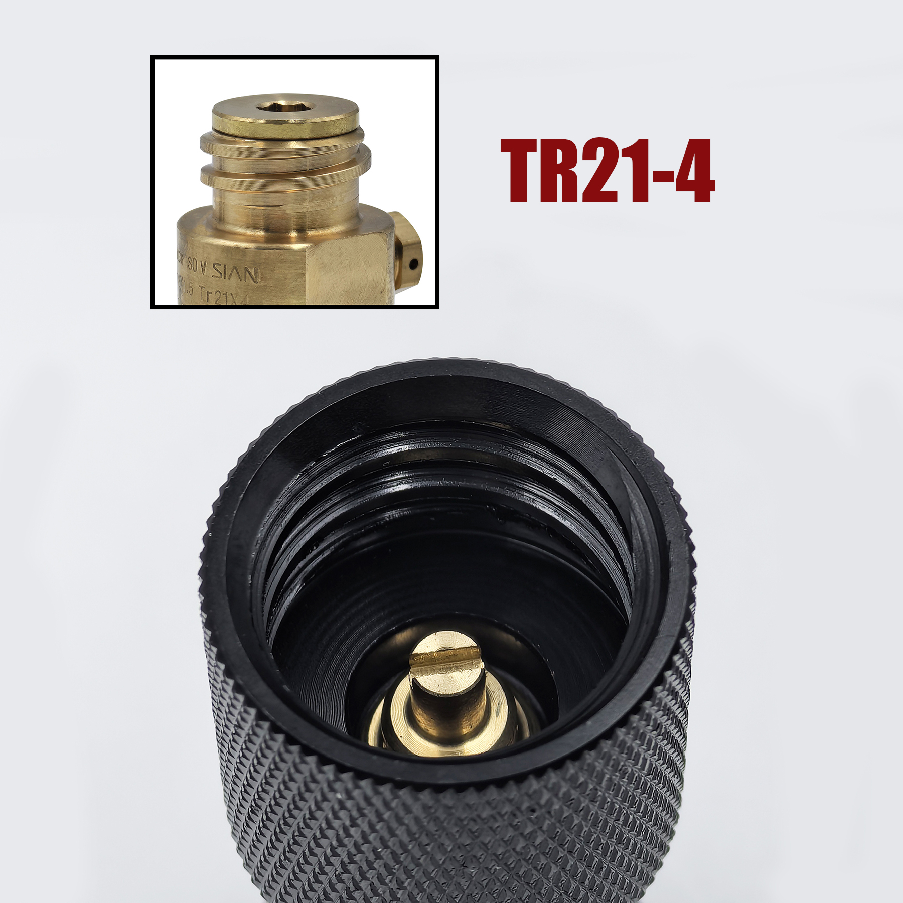 New CO2 Refill Charging Needle Adapter Thread for G1/2-14 or TR21-14 Filling Disposable Cartridge Fit for Cylinder Tank Bottles