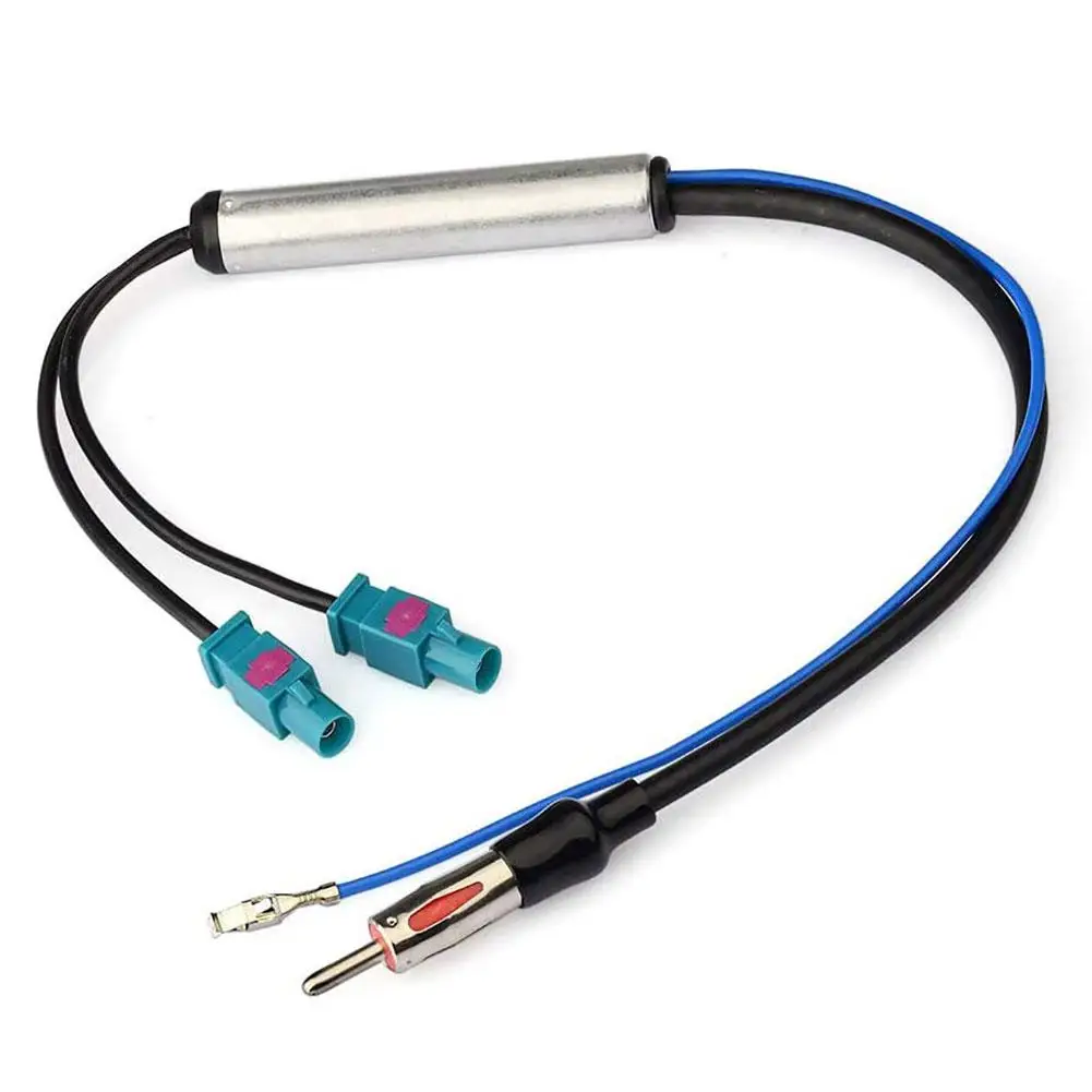 Car Special Radio Antenna AM/FM Audio Radio Signal Amplifier Dual Fakra RF Radio Antenna Aerial Adapter for AUDI 18.1' I5B8